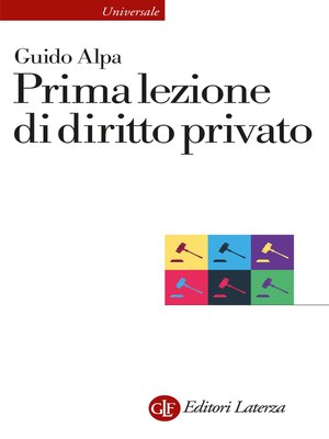 cover image of Prima lezione di diritto privato